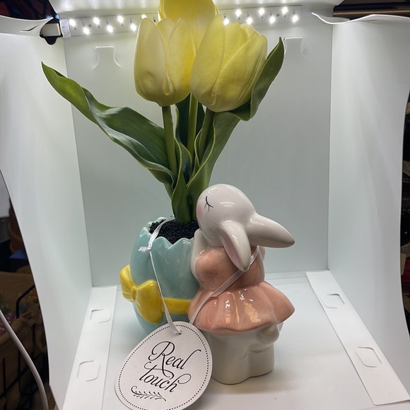 Bunny with tulip vase ! - Picture 3 of 7